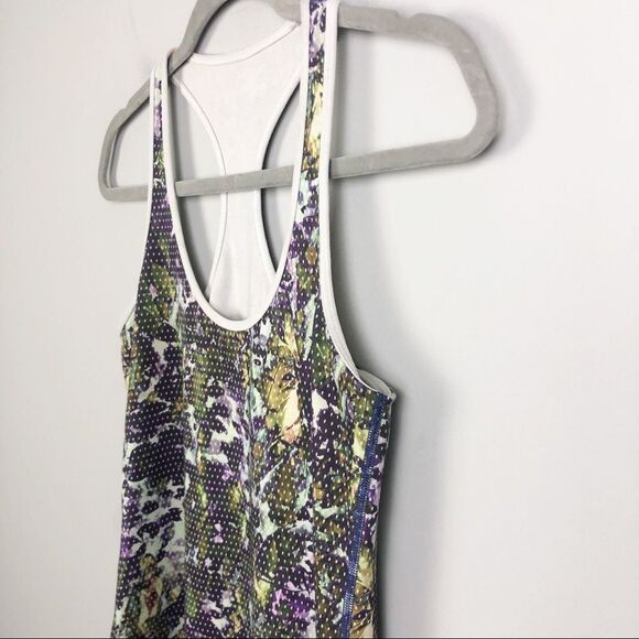 LULULEMON | Cool Racerback Floral Mesh Look Tank Top Women’s Size 8 - Picture 5 of 12